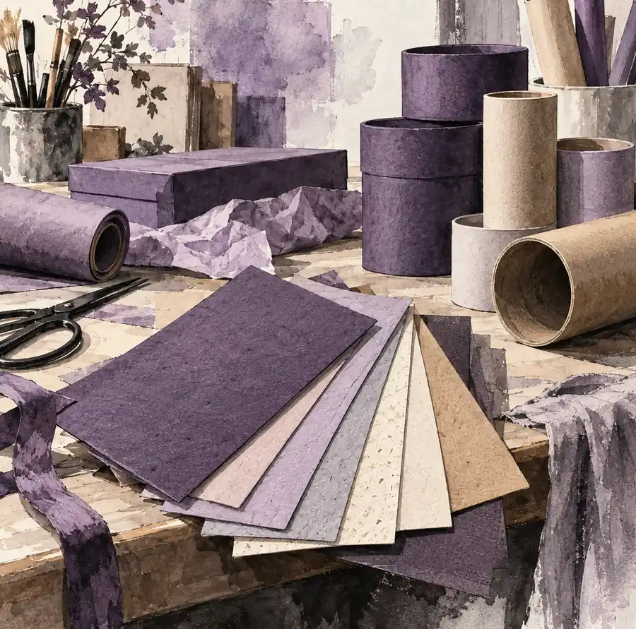 Illustration of packaging businesses equipment and workspace